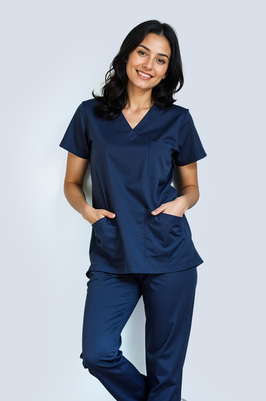 The Essential Scrub Set - Navy Blue