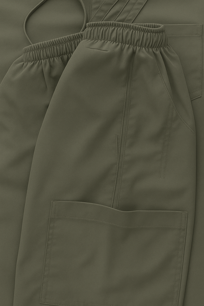 The Essential Scrub Set - Olive Green / Male Scrub Snap