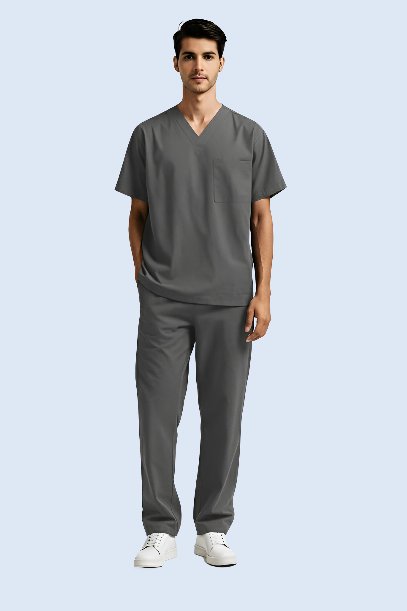 The Essential Scrub Set - Maroon / Male Scrub Snap